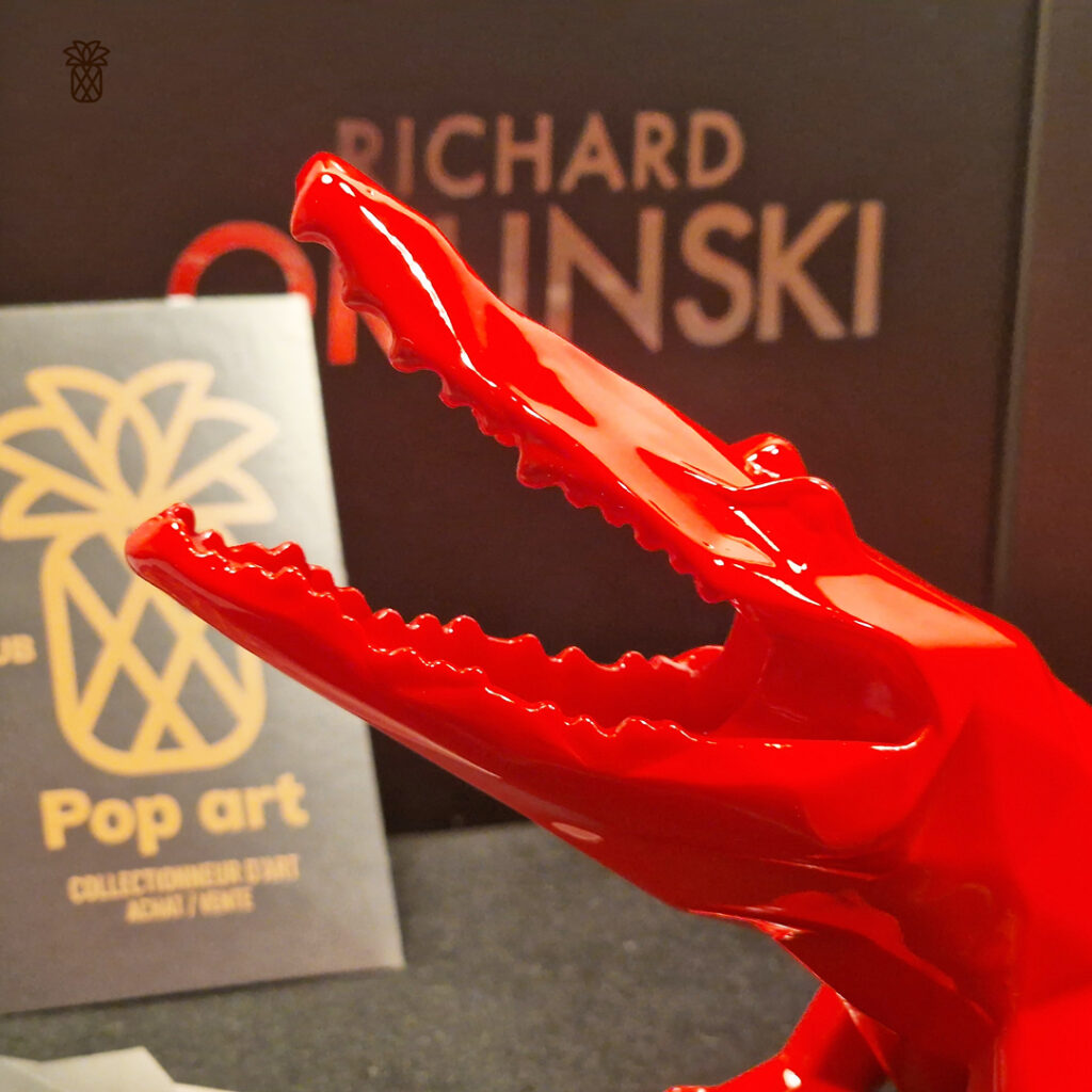 Crocodile rouge - sculpture Pop Art signé Orlinski